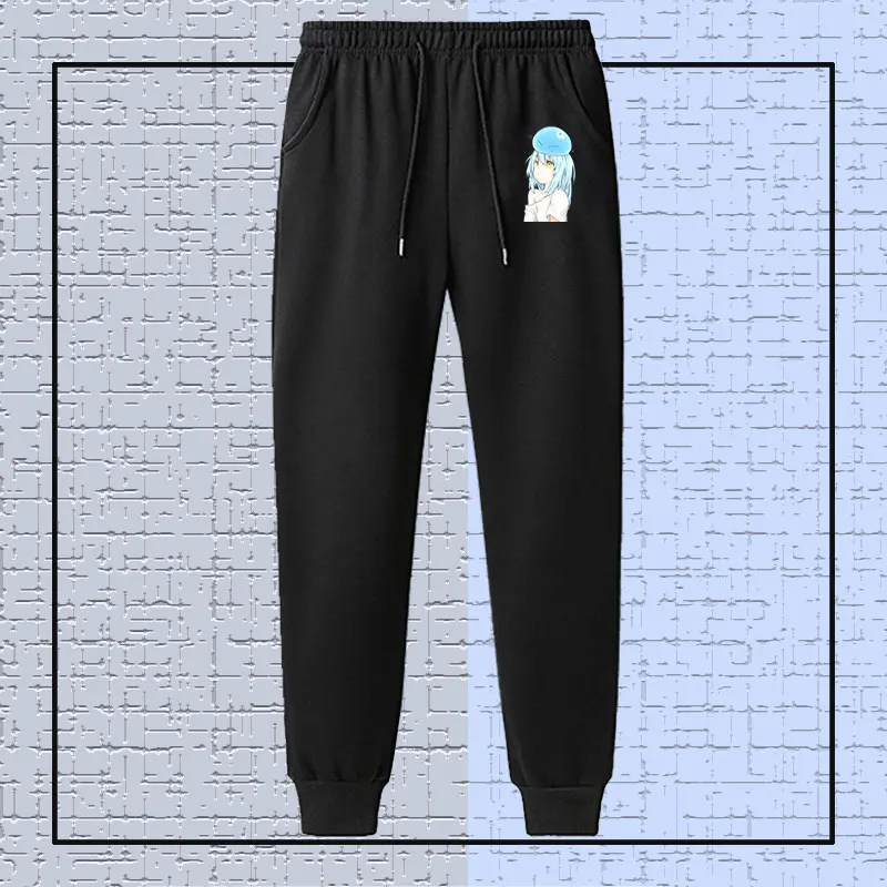 

Slim Fit Youthful Energy Sle Cartoon Printed Sports Pants Thin Versatile Long Pants for Autumn Winter Seasonal Wear