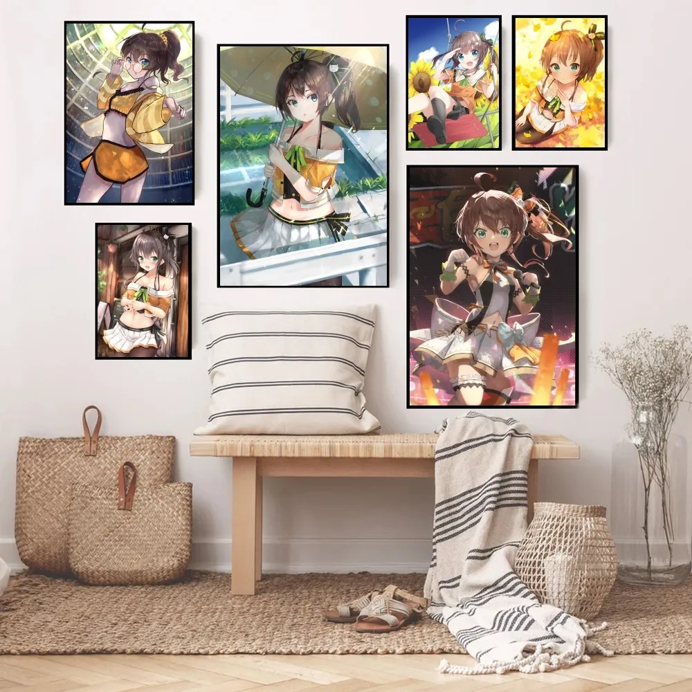 VTuber Hololive Natsuiro Matsuri Anime Posters Stickers Living Room Bedroom Entrance Cafe Wall Art Decoration Painting Kawaii