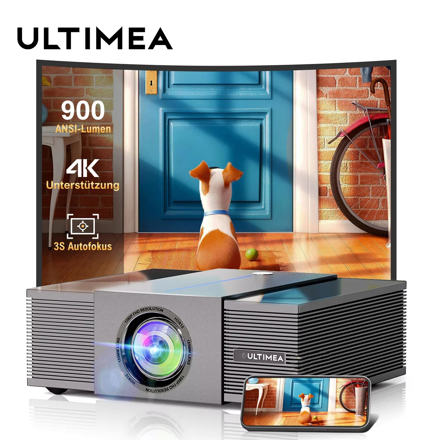 ULTIMEA Full HD 1080P Projector 5G WiFi LED 4K Video Movie Beamer with 30W Speaker PK DLP Home Theater  Projectors