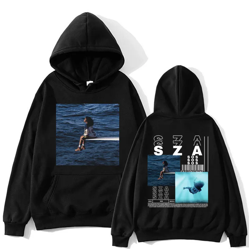 

SZA Music Album SOS Print Hoodie Men Women Sweatshirt Oversized Fashion Hip Hop Vintage Hoodies Streetwear Y2k Clothes Tracksuit