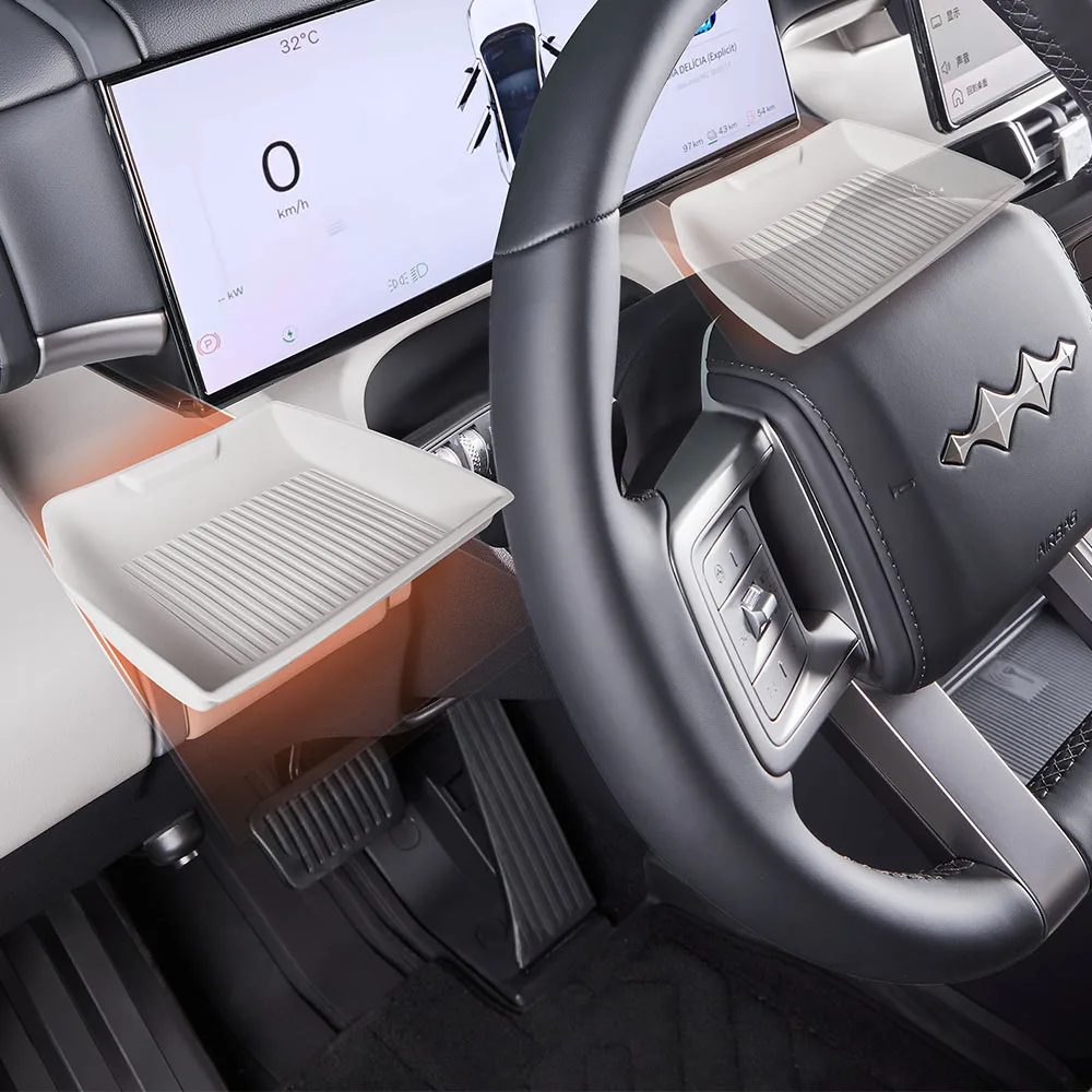 2 Pcs For BYD Leopard 7/Titanium 7/Super 7 Steering Wheel Storage Box Interior Accessories Silicone Pad For Central Control