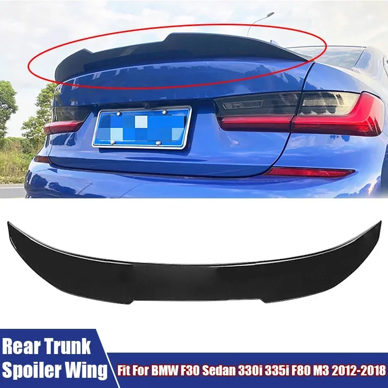 High Quality Rear Trunk Spoiler Wing Glossy Black Replacement Car Accessories Fit For BMW F30 Sedan 330i 335i F80 M3 2012-2018