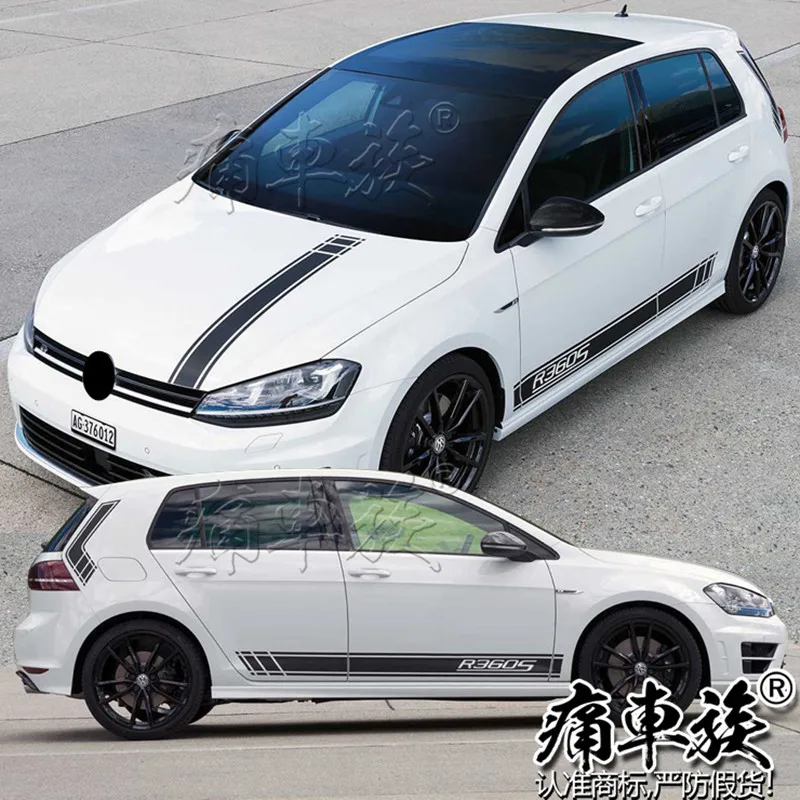 

Car sticker FOR Volkswagen Golf 7 Golf 6 Golf 8 POLO body modification custom sports decal film accessories