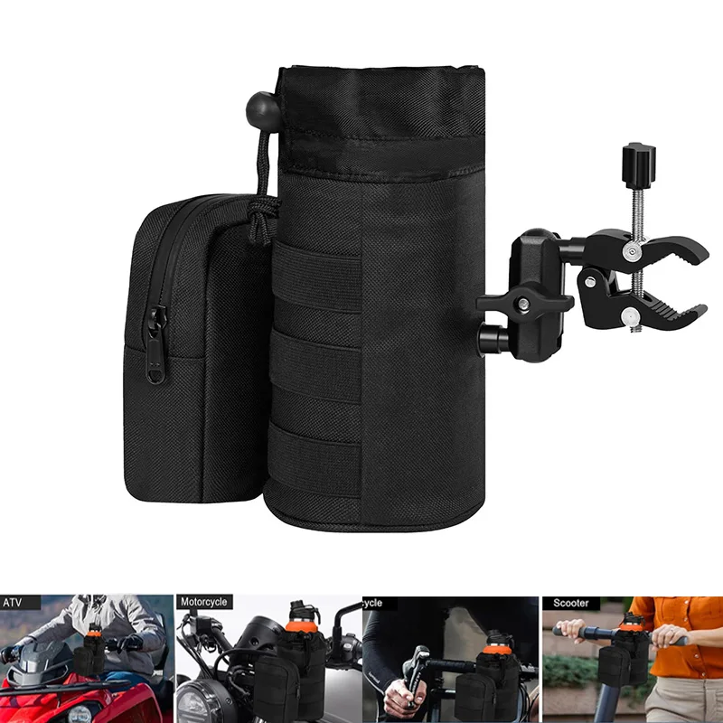 

Держатель для чашки мотоцикла, держатель для напитков для квадроцикла с креплением на руль 0,7 "-1,8", держатель для бутылки с водой для велосипеда, аксессуары для UTV, скутера, лодки