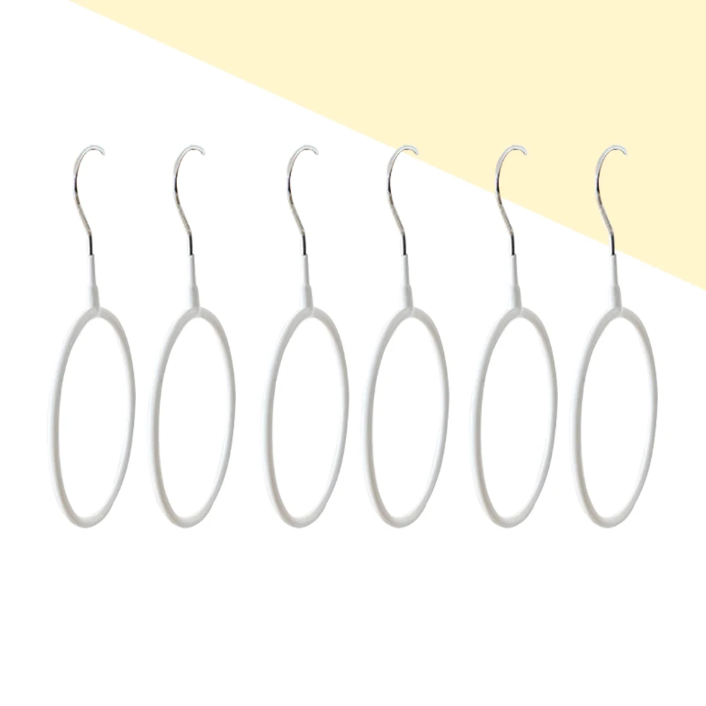 

5 Pcs Hook Hanger Tidy Hangers Belt Necktie Multifunction Closet Ring Scarf Round