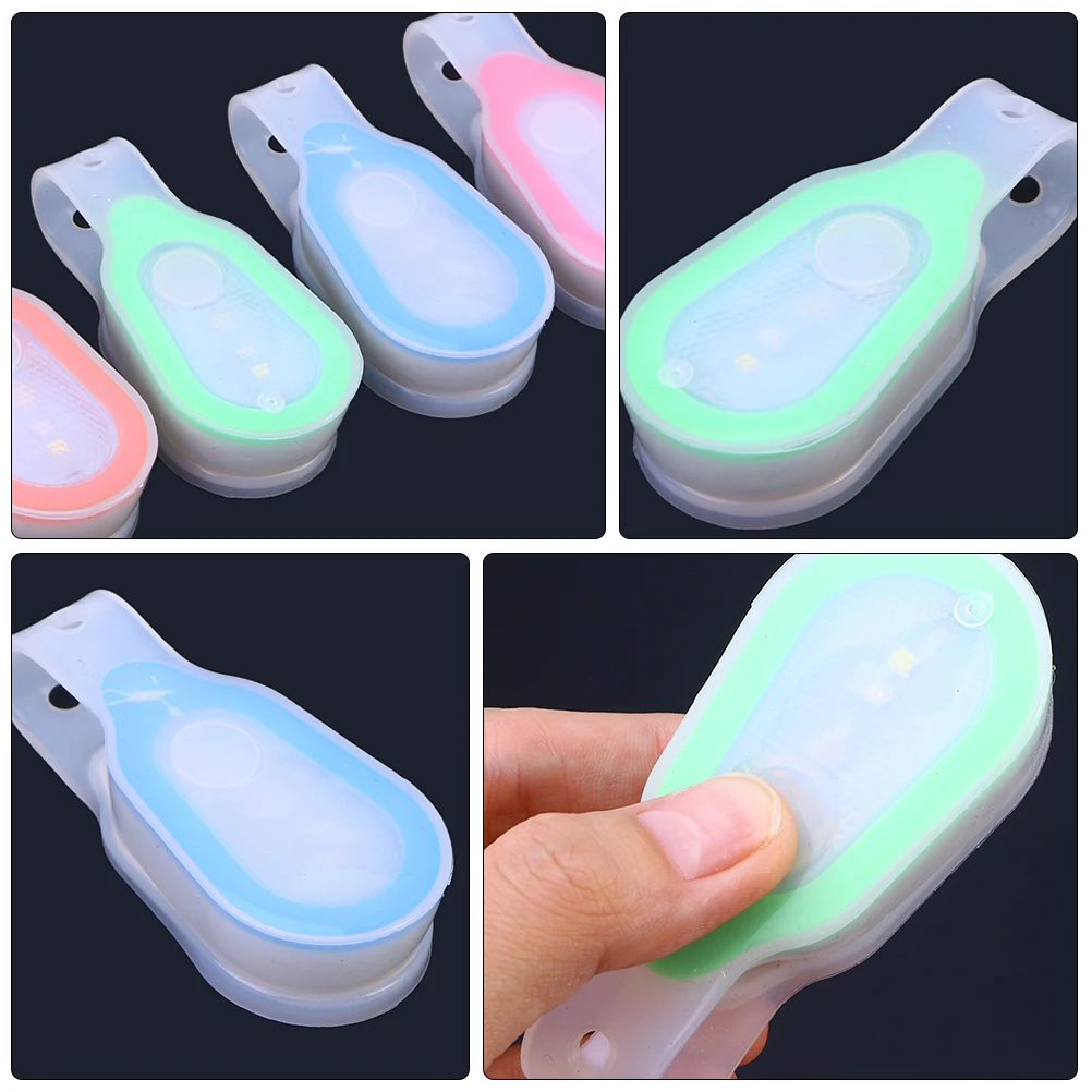 

2Pcs Backpack Light LED Running Lights Portable Outdoor Walking Bike Reflective Vest Armb Keychain White Red Flashing