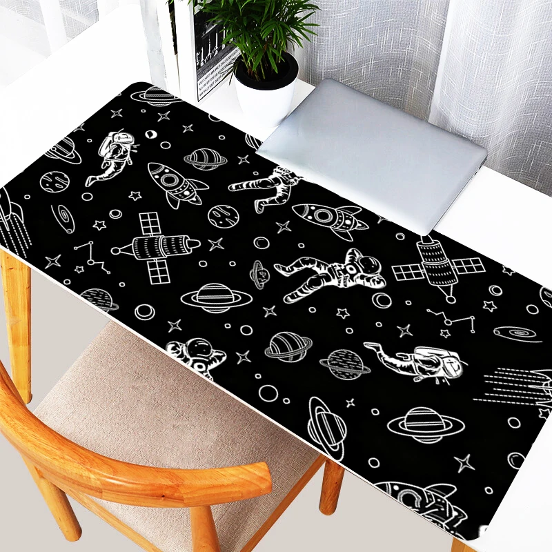 astronauts Black and white Mouse Pad Gamer Essential XXL Extended Desk Mat Laptop Gaming Carpet PC