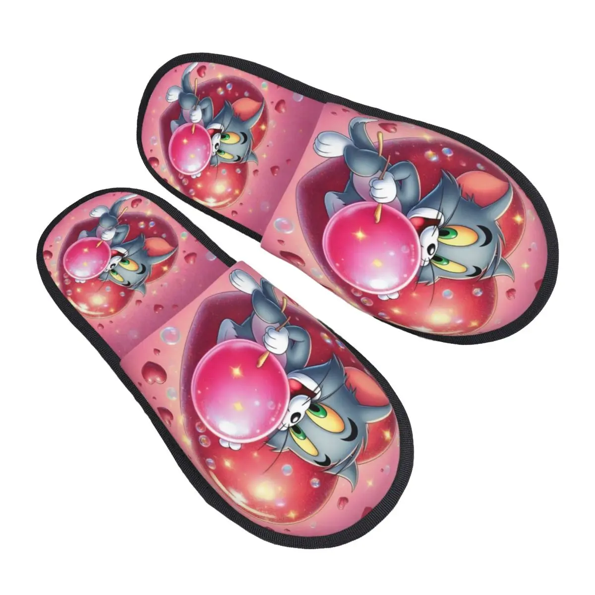 

Домашние тапочки с рисунком Тома и Джерри на заказ, женские мягкие тапочки из пены с эффектом памяти в стиле аниме, милые слипоны для спа-тапочек