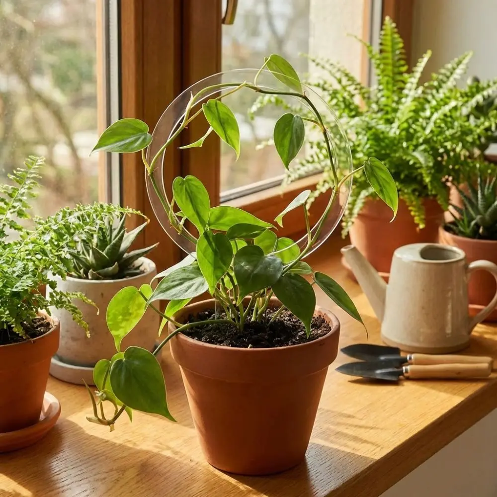 Transparent Acrylic Plant Bracket Round Shape Weather-resistant Climbing Plant Support Sturdy Fixed Support Frame Potted Plants