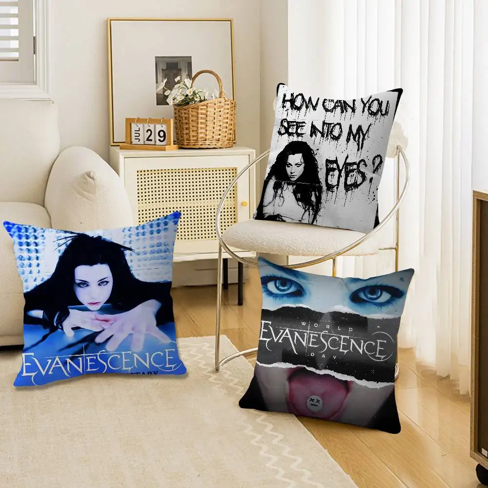 E-Evanescence Fallen A-Amy Lee Pillow Gift Home Office Decoration Bedroom Sofa Car Cushion Cover case 45x45
