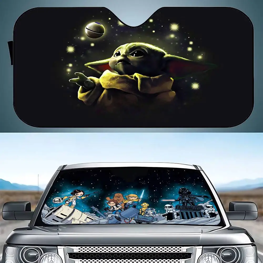 Movie Cute-S-star-Wars-S Stylish And Trendy Windshield Sunshade, Car Windshield Cover, Car Sunshade Curtain, Car Sun Protection view 2
