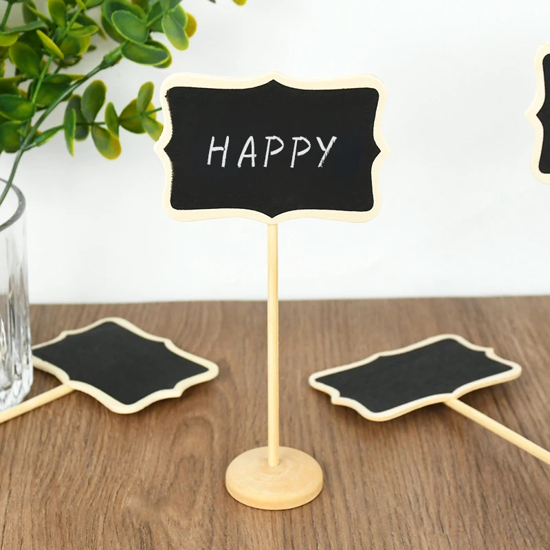 5 Stück Holz Mini Tafel Message Board Hochzeits sitz Zeichen Geburtstags feier Tisch Garten Home Message Board liefert