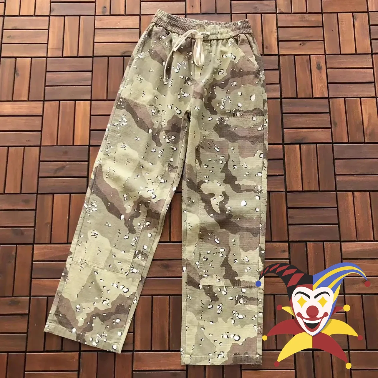 SAINT Camouflage Functional Logging Pants Men Women Unisex Washed Streetwear Jogger Drawstring Sweatpants