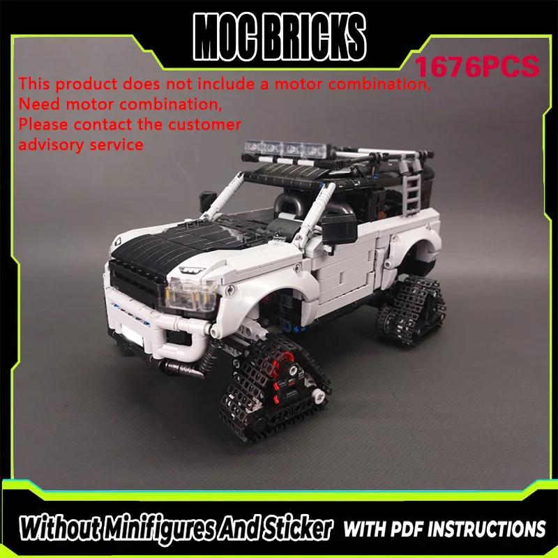 

City Car Model MOC Building Bricks Gray 2 In 1 Off-Road Vehicle Modular Technology Gifts Holiday Assemble Children Toys Suit