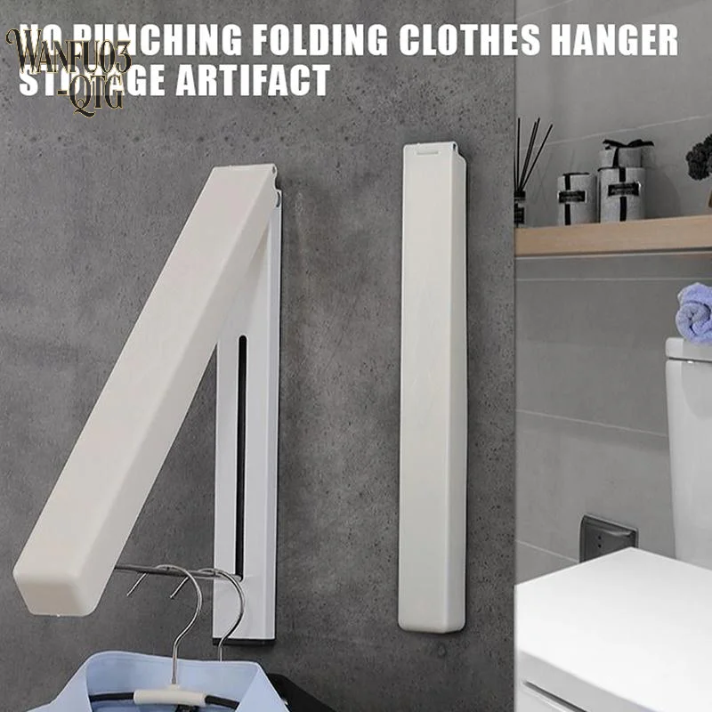Hot Sale Folding Clothes Hanger Wall Mounted Space Saving Drying Rack For Laundry Organizer Foldable Clothes Hanger