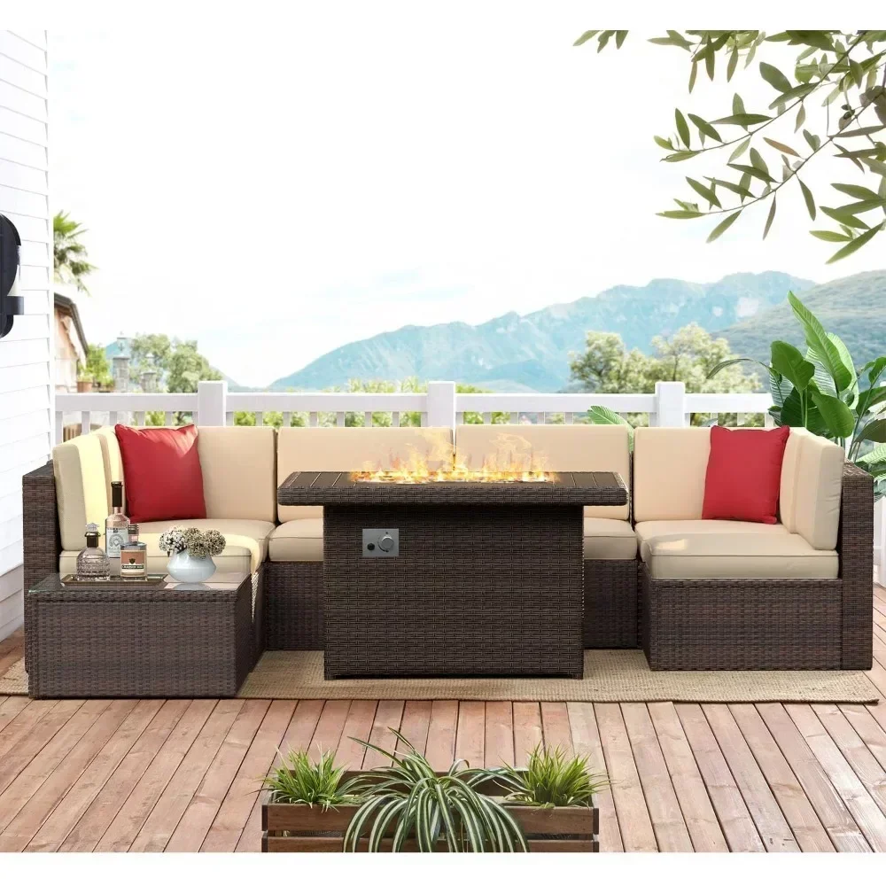 Patio Furniture Set 8PCS With 40