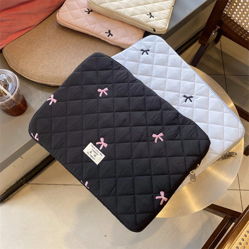 11/13/15 Inch Laptop Storage Bag for Macbook Air 13.3 Pro Xiaomi Lenovo Dell Notebook Ipad Mipad Bow Soft Sleeve Case Tablet Bag