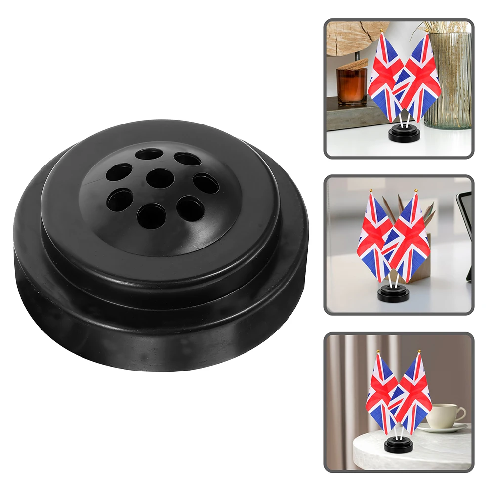 

Flagpole Base Stand for Small Flags Mini Flag Stands Desk Plastic Work Holder Office Home Decor Outdoor Garden Use