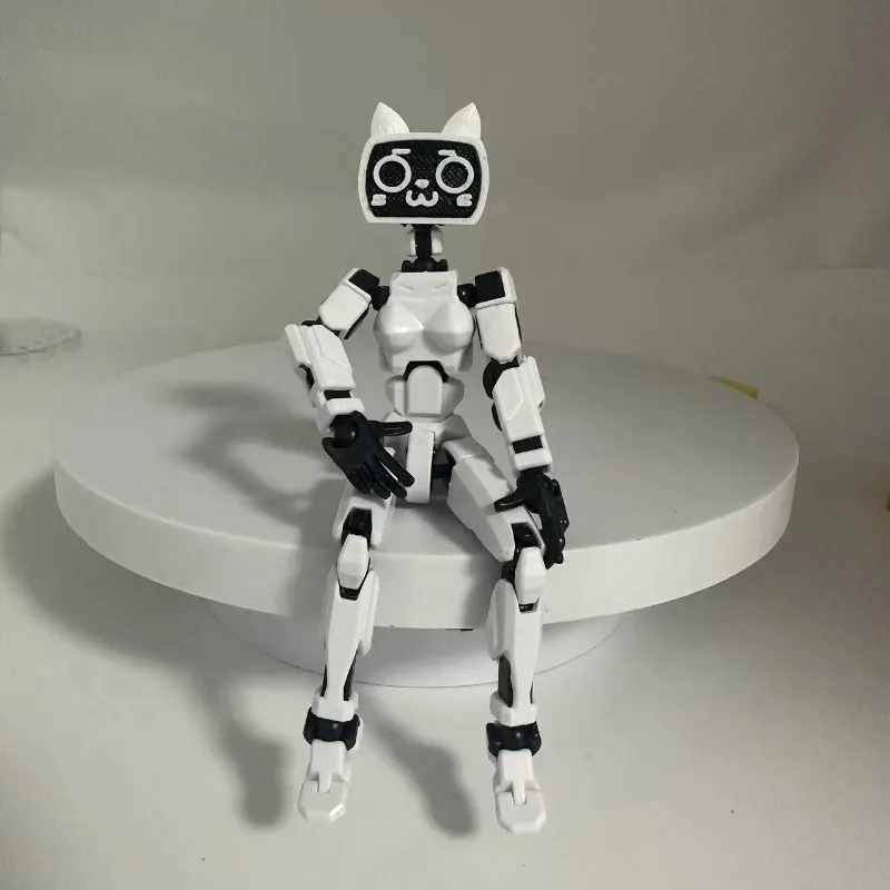 New TV Human Cat Ear Hakimi Toy Model 3D Printed Sandbox Action Figure Dummy Toy Doll Robot Assembly Model Desktop Decor Gift view 6