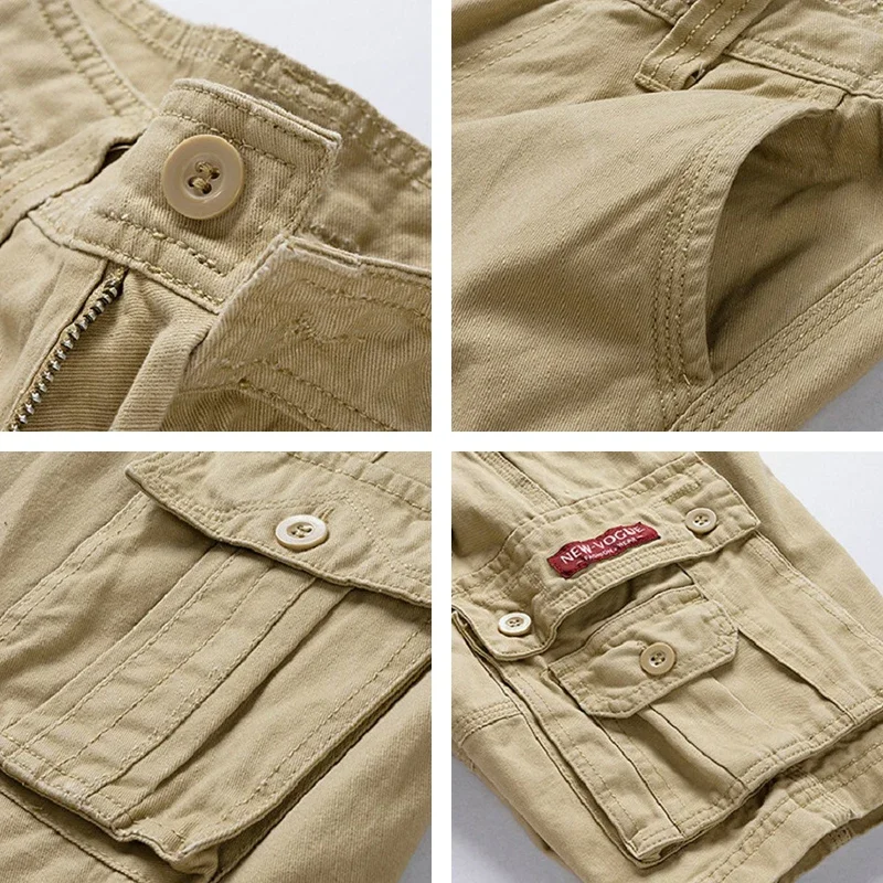 Pantaloncini cargo da uomo nuovi estivi Pantaloncini tattici multitasche in cotone Pantaloncini Bermuda casual da uomo Pantaloncini da jogging militari da esterno Uomo