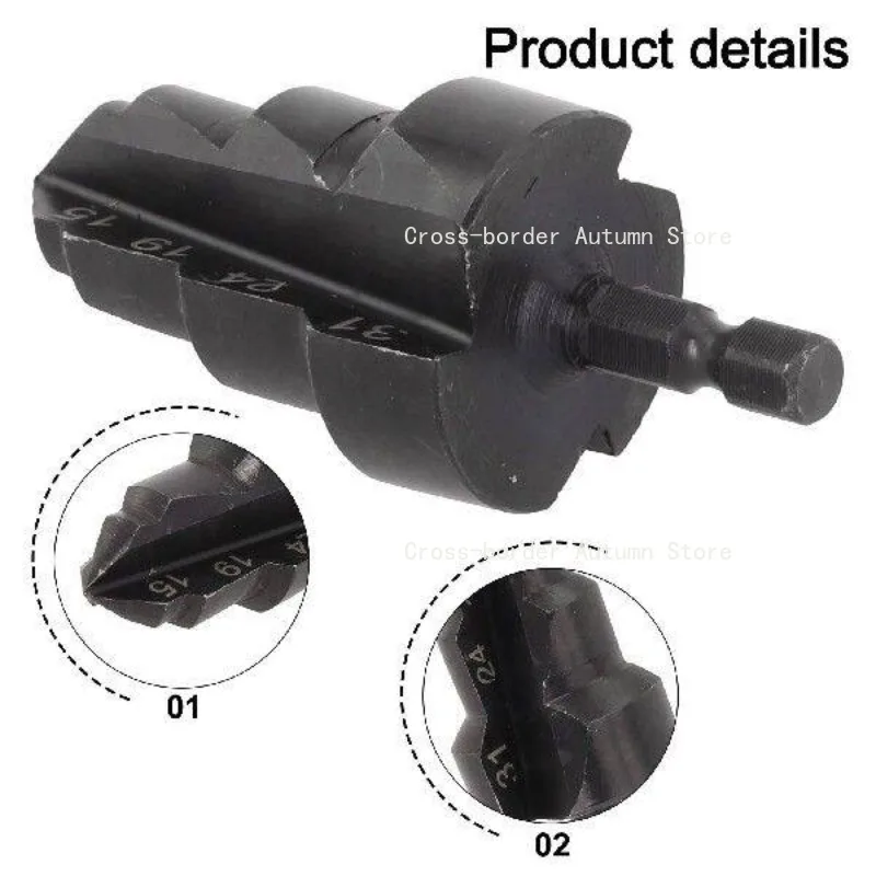 1pc 3 Flutes PPR Lifting Stepped Drill Bit 1/4 Inch Shank