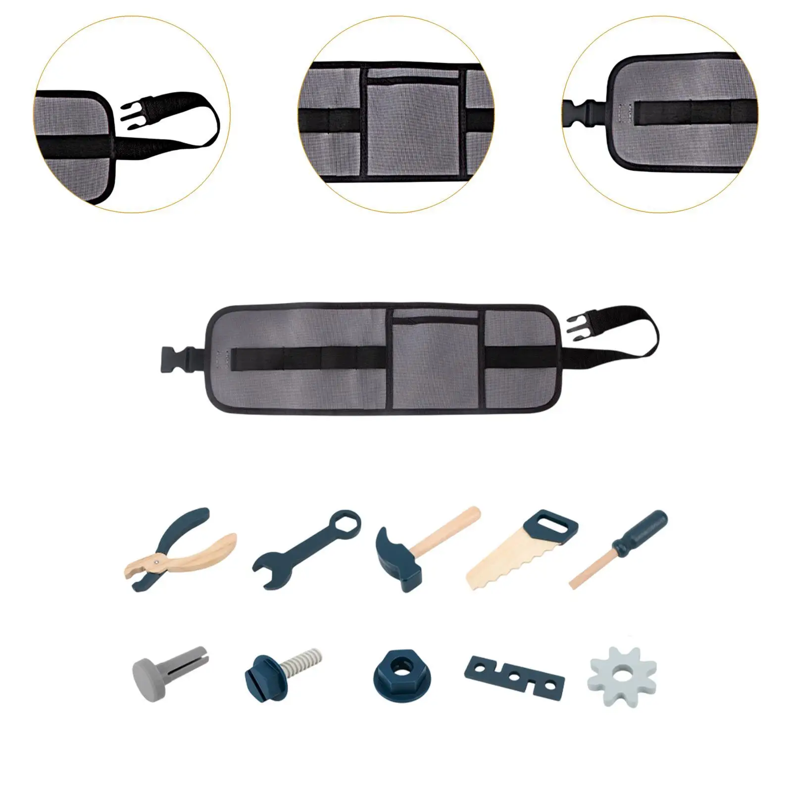 Ensemble d'outils pour enfants, outils pour garçons et filles, ensemble de jeu de simulation en bois, jouets de jeu de rôle, outils de Construction pour bricolage