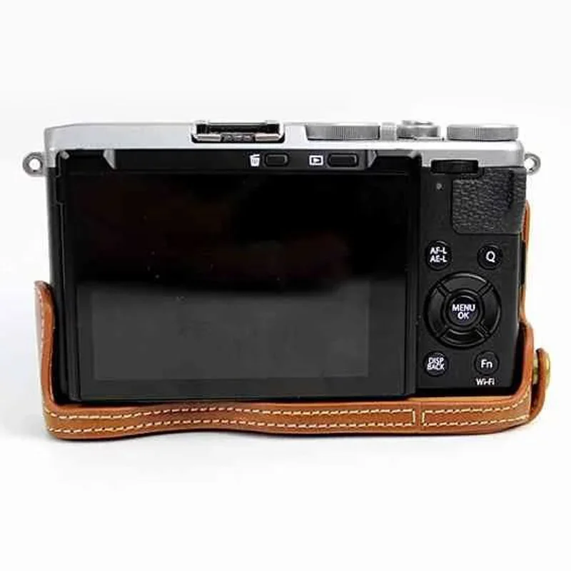 حافظة جلدية لحماية نصف حافظة لكاميرا Fuji Fujifilm Finepix X70