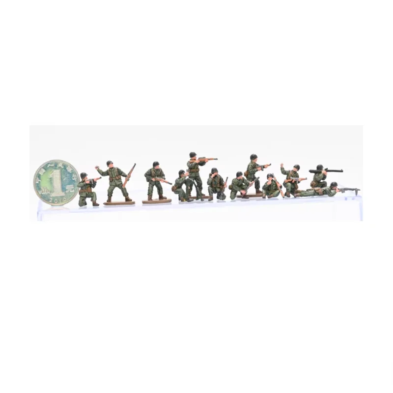 

1:72 Scale Resin Material 12 American Soldiers In A Group Suitable For Tank Helicopter Scenes Collectible Decorative Display