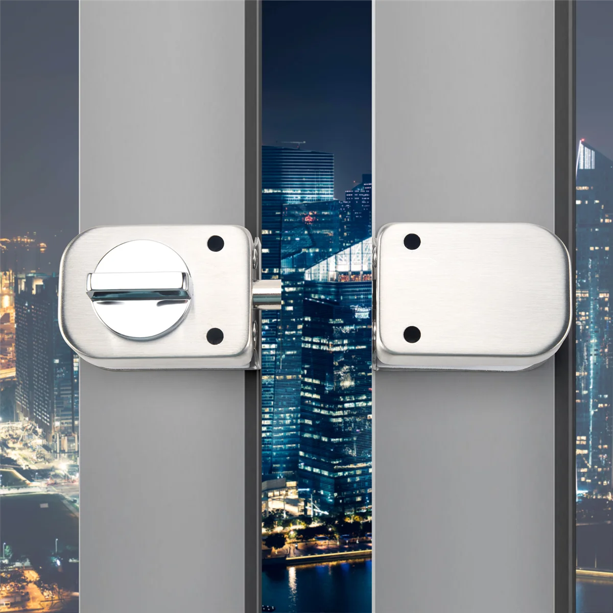 Stainless Steel,Glass Door Latches Lock/Bolt,138A ,Without Drilling,For Double Glass Door, Frameless Glass Door
