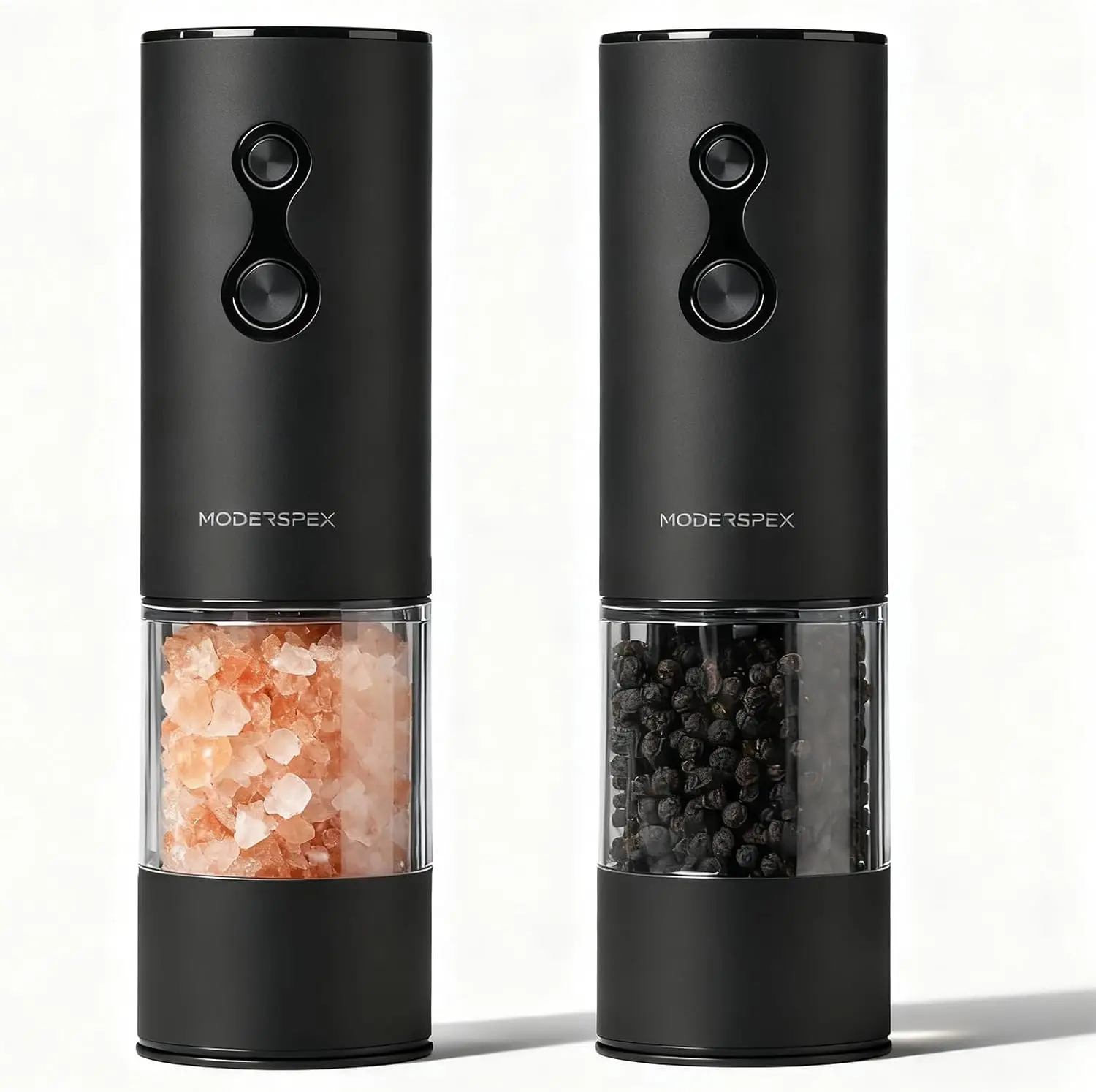 

USB-C Rechargeable Electric Salt & Pepper Grinder Set, Dual-Speed Automatic Mills with Adjustable Coarseness