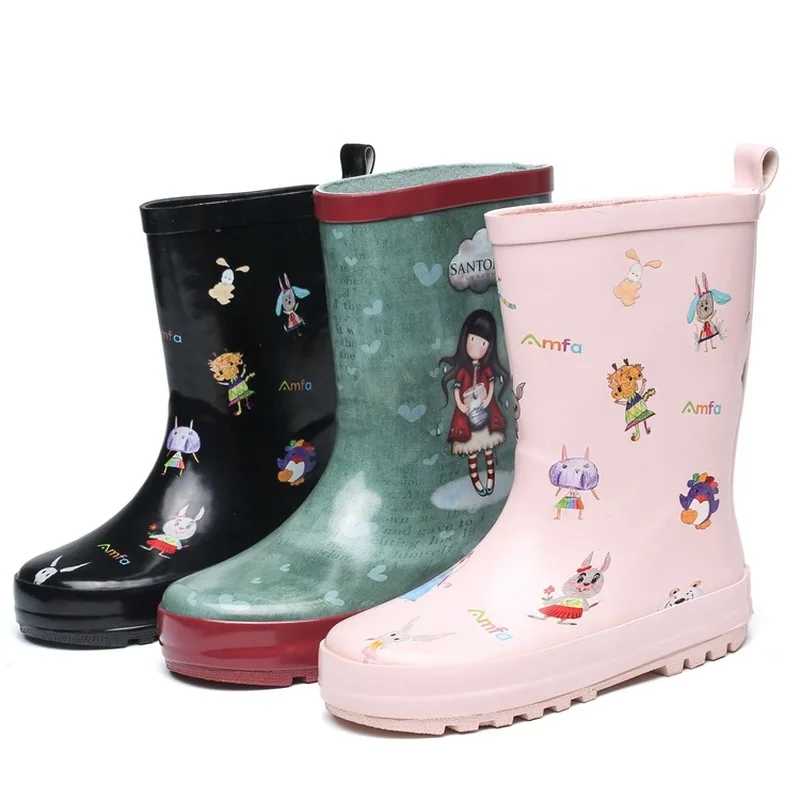 Children Rain Boots Soft Waterproof Outdoor PVC Rubber Boots Baby Boy Girl Toddler Ankle Water Boots Kids Shoes Non-slip SYC001