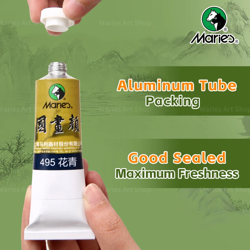 مجموعة صبغات الطلاء الصينية 5 قطع 32 مل/1.13 أونصة من ماري، دهانات مائية عالية الجودة لطلاء الشكل للفنانين والكبار #6