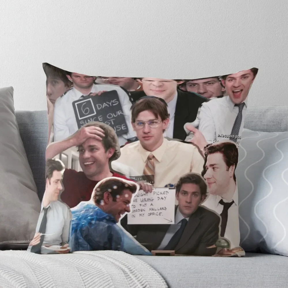 Jim Halpert - The Office Throw Pillow Cusions Cover Decorative Sofa Cushion Sofa Covers Pillow