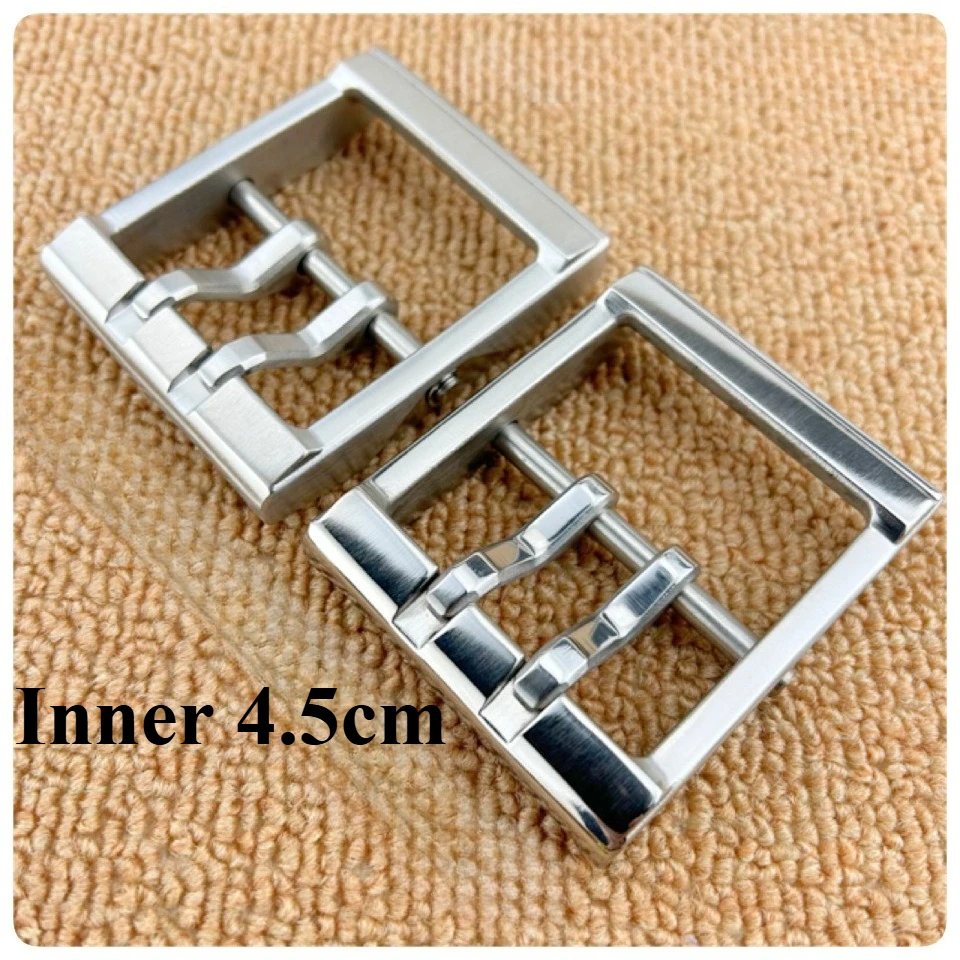 4.5cm Stainless Steel Double Needle Belt Buckle Stainless Steel Pin Buckle Hebilla Cinturon Hombre Boucle Ceinture
