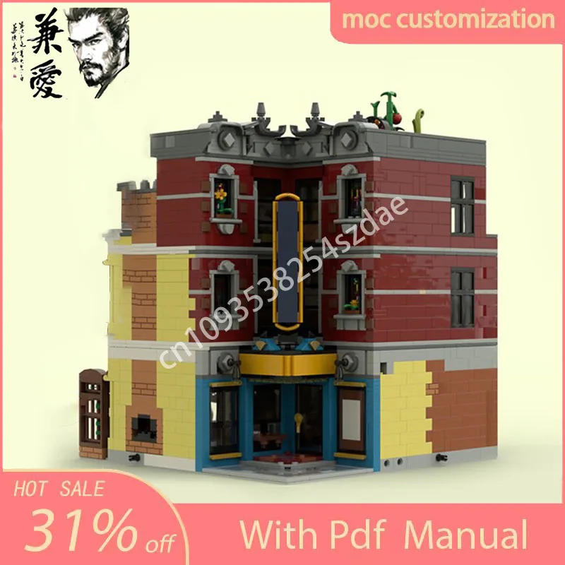 NEW 2875PCS Moc Inverted Jazz Club Architecture Model Building Blocks DIY Creative Assembly Bricks Kids Holiday Gift