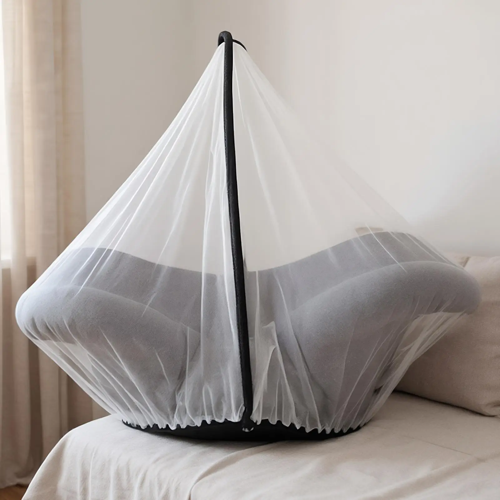 Red antimoscas para bebé, red de protección contra moscas, cubierta para cochecito, barrera elástica de malla fina con bolsa de almacenamiento para cuna, Bassinets y coche