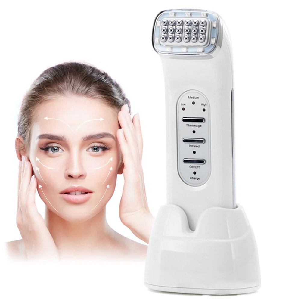 Facial Mesotherapy Electroporation LED Photon Skin Care Face Lifting Tighten Wrinkle Removal Eye Care RF Skin Tightening Machine