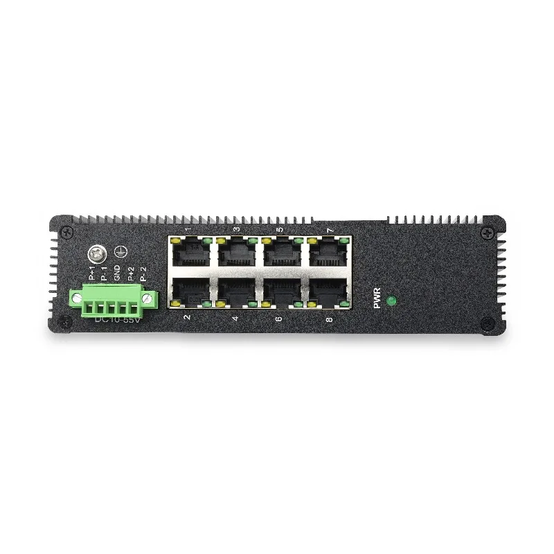 Industrial 8 Ports 802.3 at PoE+ Gigabit Ethernet Smart Web-Managed Din-Rail Mount PoE Switch