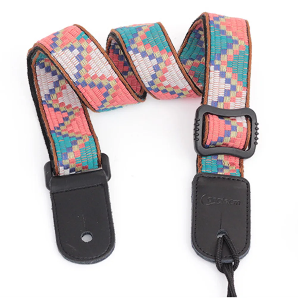 

1 set 1 Set Durable Ukulele Strap Bohemian Style Adjustable Woven Rope Shoulder Belt Practical Accessories For String Instrument