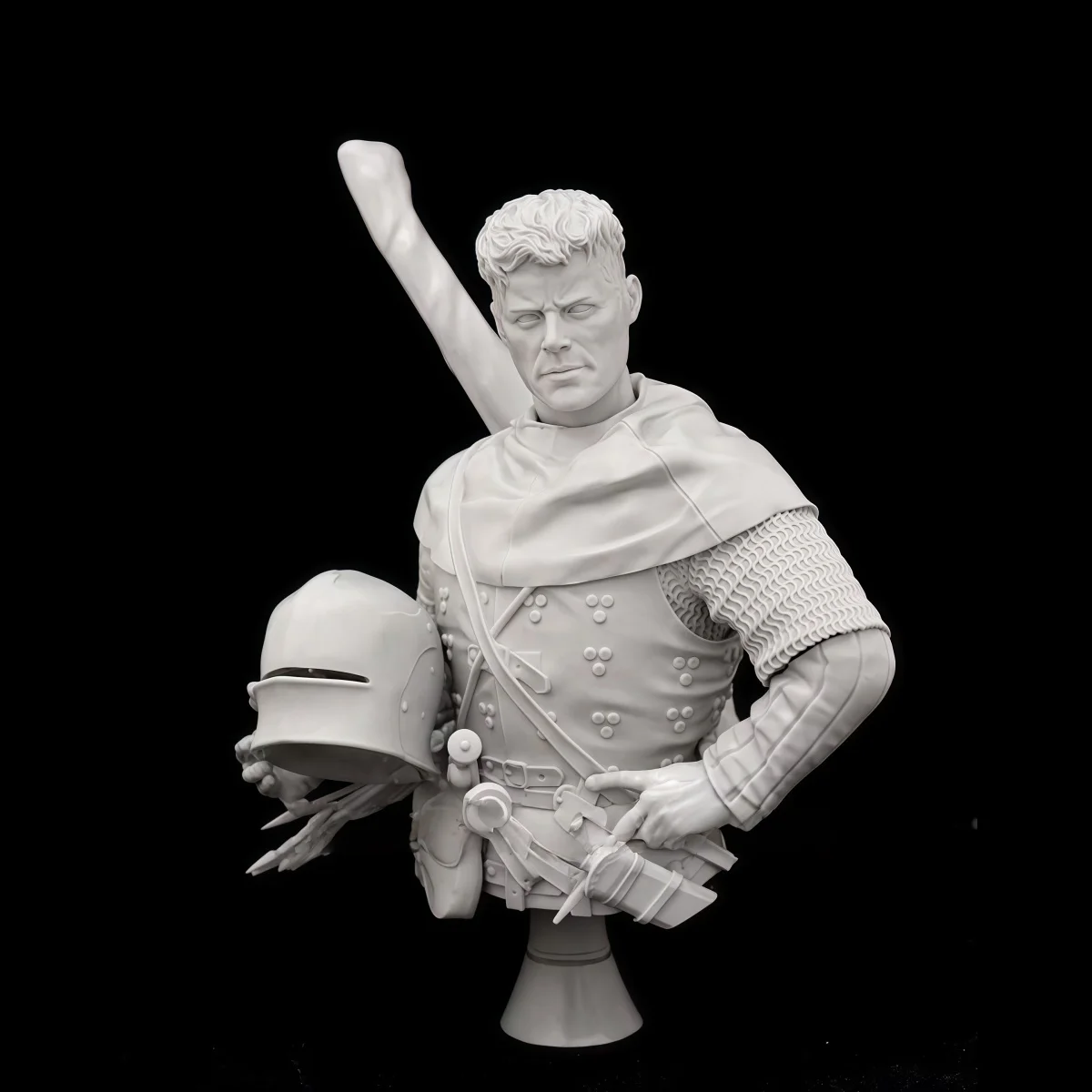 1/10 resin unpainted model kit, military theme, half figure. 15th century European archer assembly and unpainted GK, 1945X