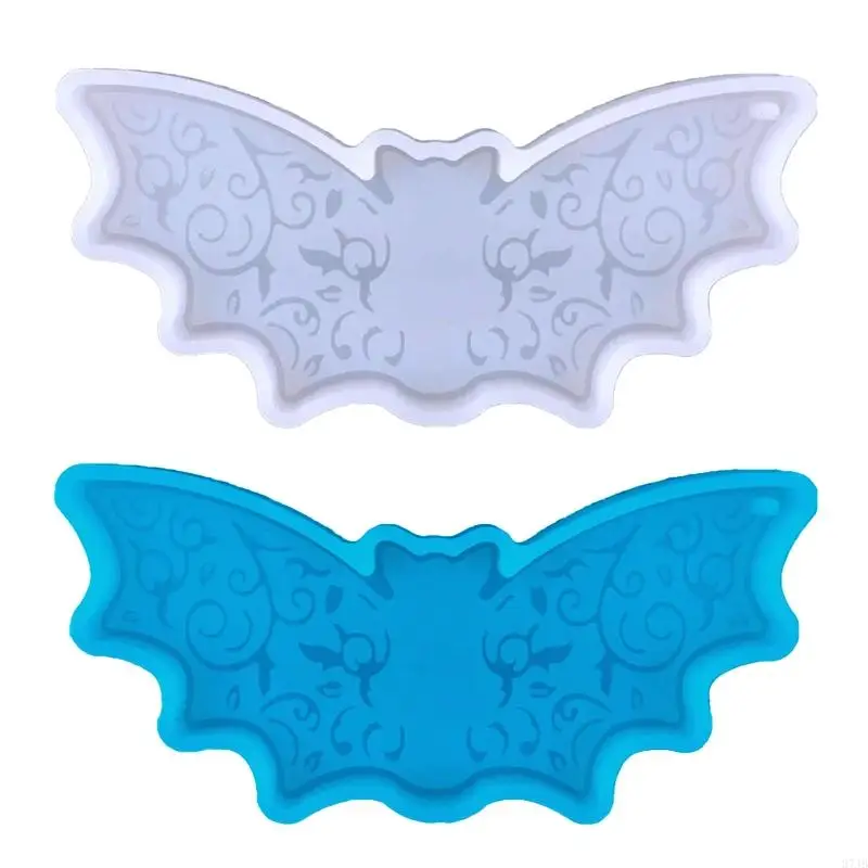 

37JB Shiny Bat Resin Keychain Molds Halloween Silicone Resin Molds Epoxy Craft