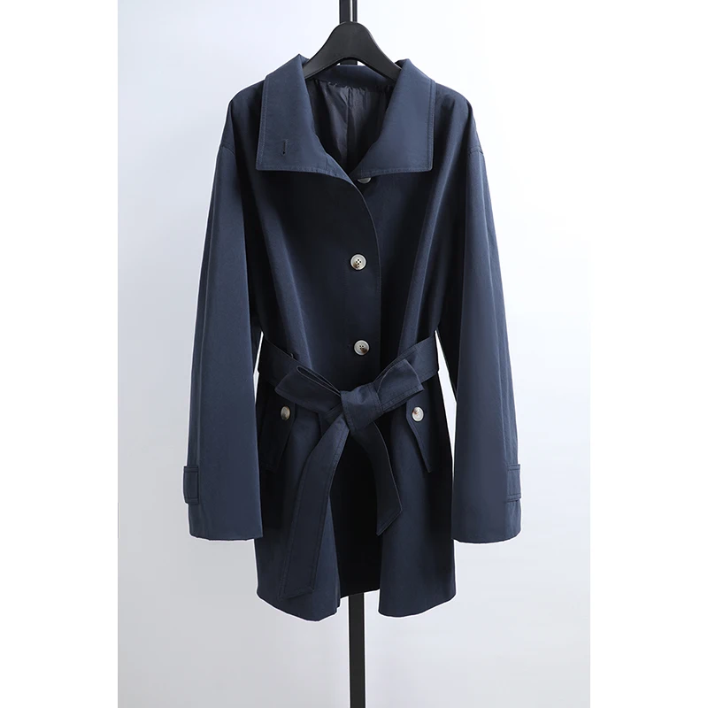 

Casual Mid-Length Stand Collar Turn-down Collar Windbreaker Jaet New Spring Brand Women's Clothing Awei Faion Commute Kor...