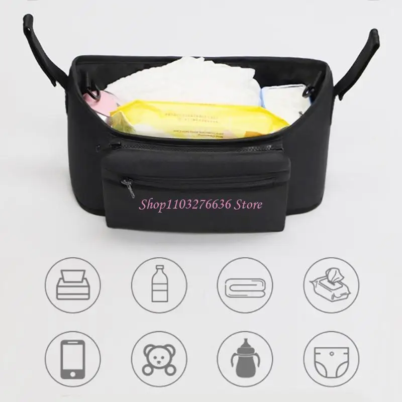 

R6FD Practical Toddlers Stroller Bag Large Capacity Infant Pram Cart Storage