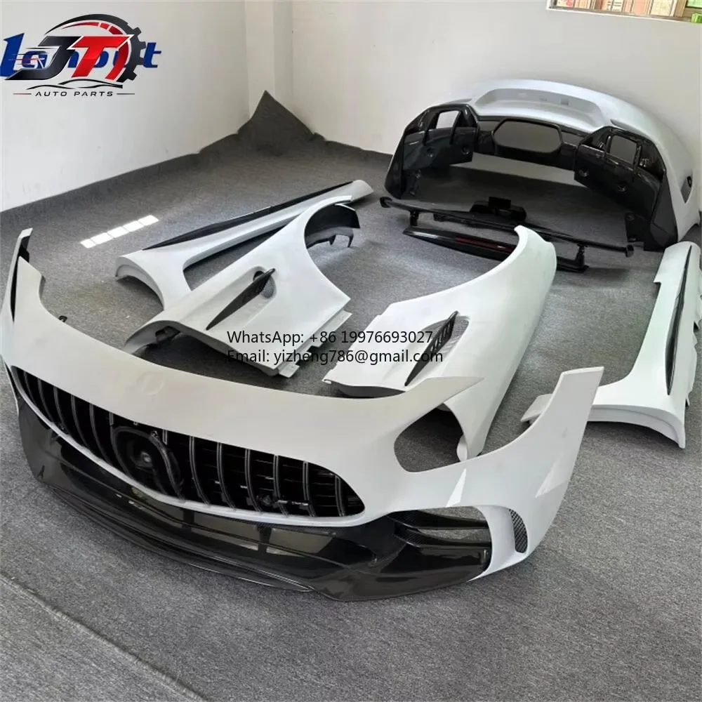Lightweight Retrofit Upgrade Kit forfor  mercedes for amg GT Modified GTR Style Semi Carbon Fiber Large Surround Body Kit