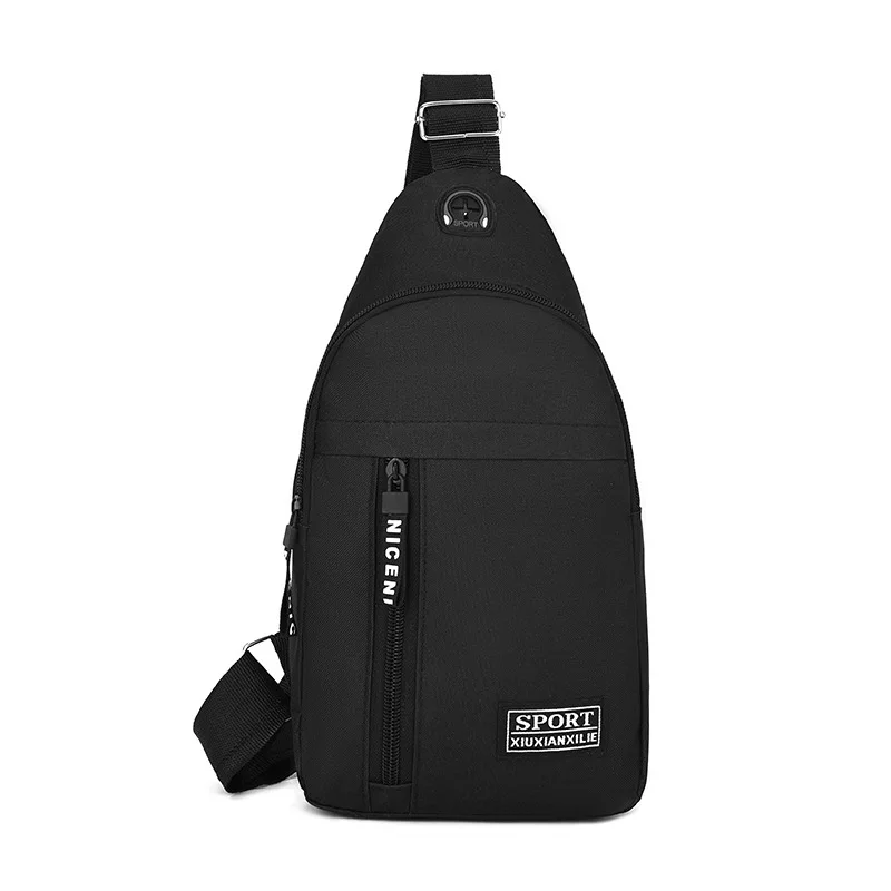 New Solid Color Men Chest Bag Chest Bag Fashion Outdoor Casual Fashion One Shoulder Crossbody Bag