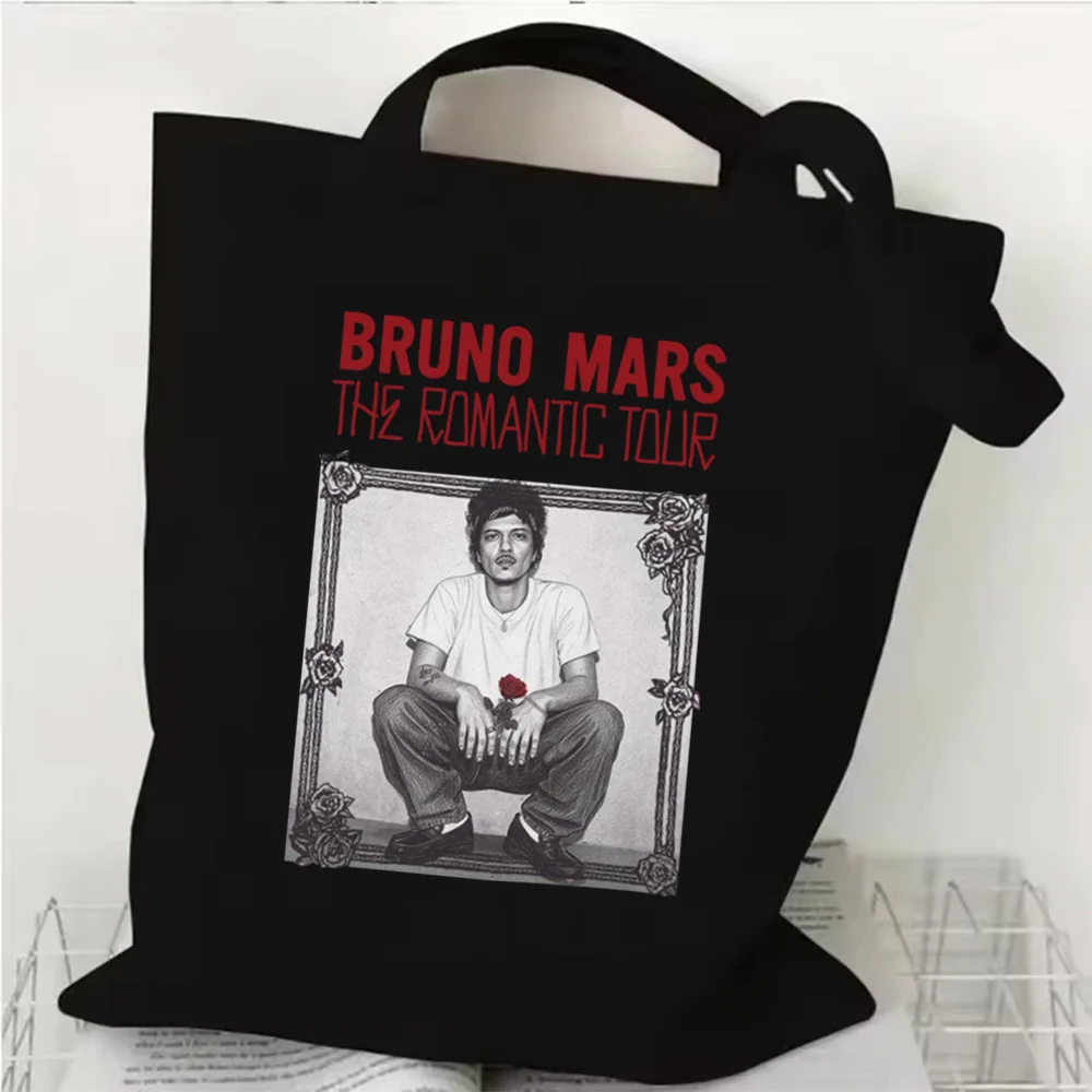 

Сумка-шоппер из холщовой ткани «Bruno Mars The Romantic Tour 2026» в стиле Y2K для фанатов, подарок