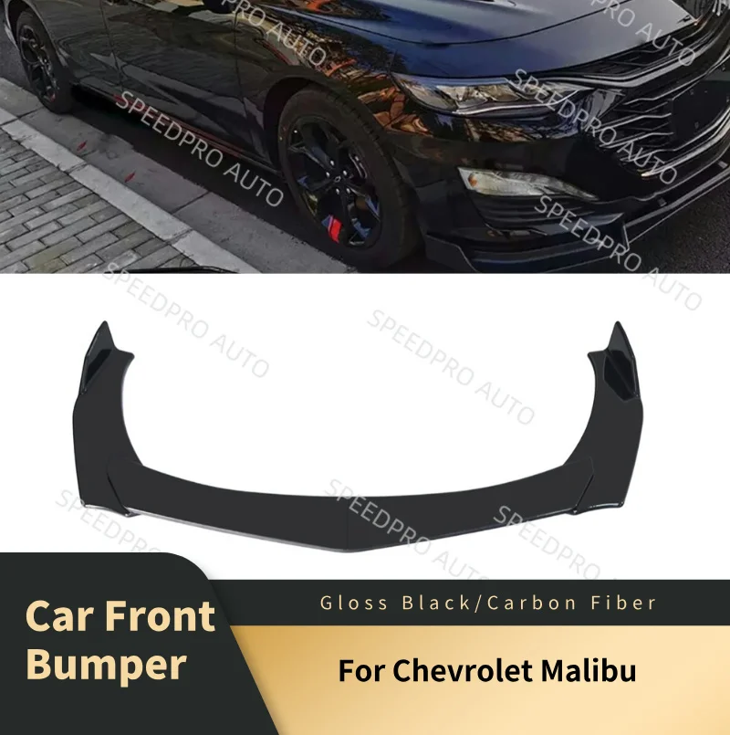 

Car Front Bumper Lip Splitter Spoiler Diffuser for Malibu Auto Body Kit Lower Bumper Side Car Accessories Black