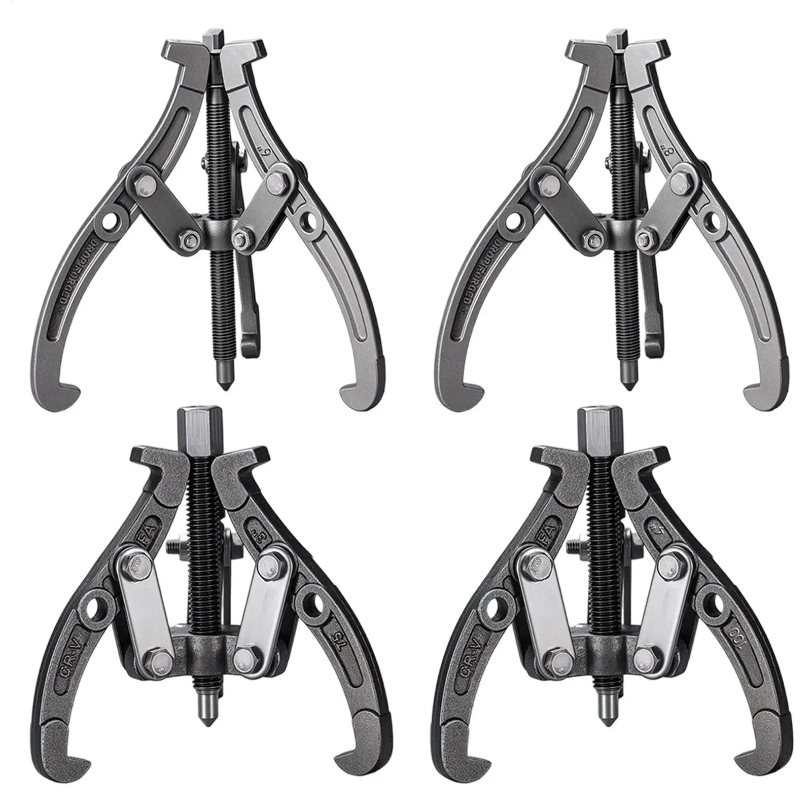 Flywheel Puller Universal Anti-Slip Carbon Steel with Reversible Jaw Flywheel Extractor Tool for Bearings Flywheels Pulleys Hubs