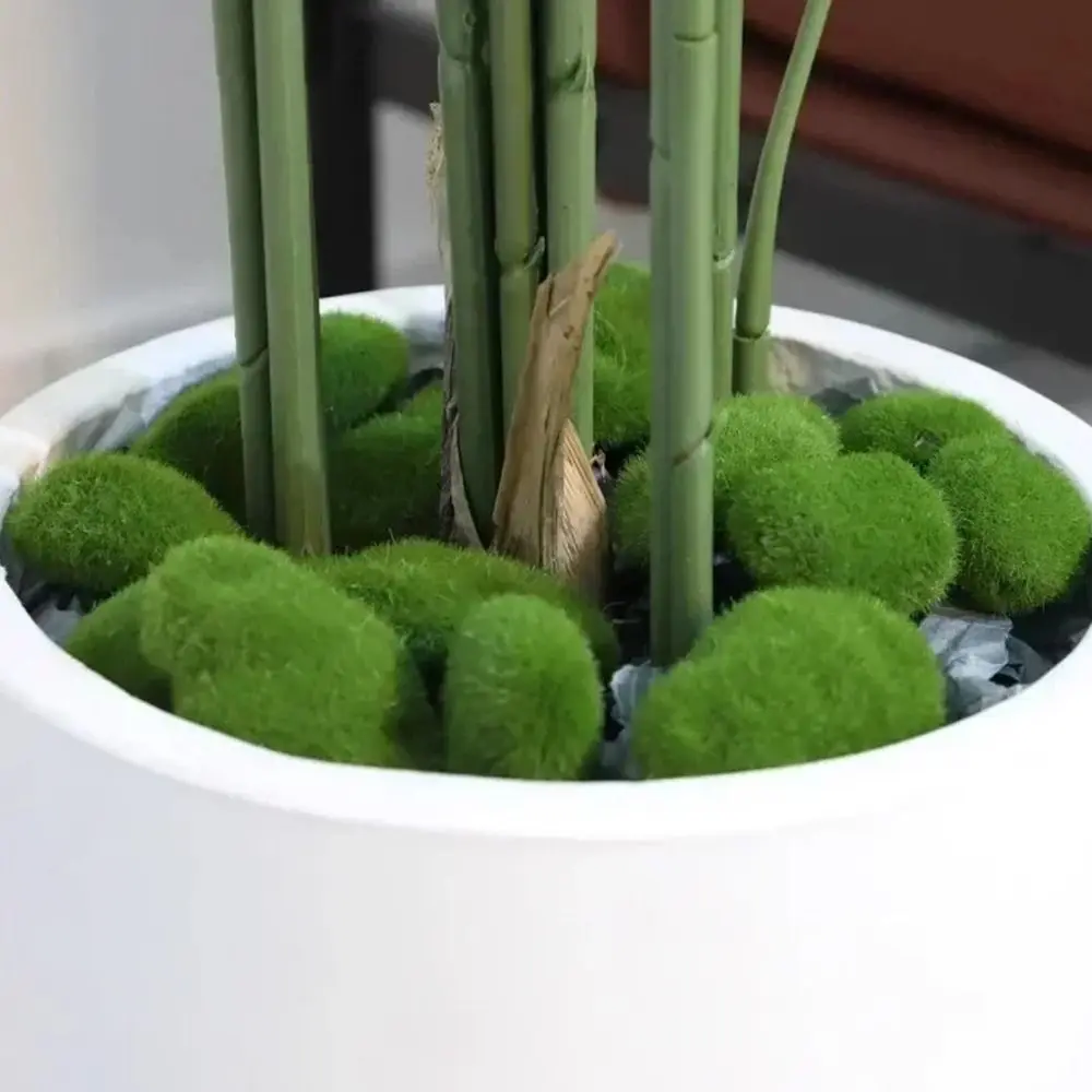 Green Simulated Moss Stone Micro Landscape Decor Garden Decorative Gravel Artificial Moss Rocks Fake Moss Stone Micro Landscape