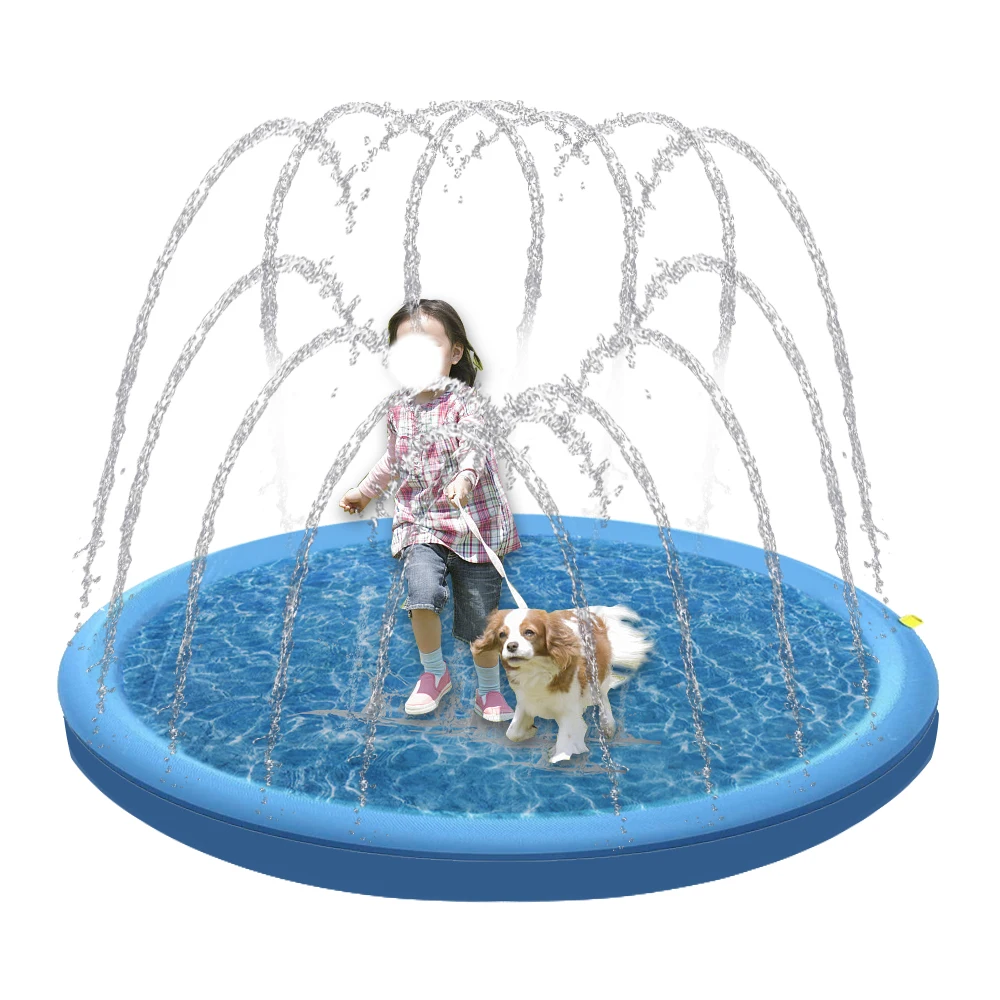 

Swimming Pool Outdoor Pet Sprinkler Pad Play Cooling Mat For Dog Summer Cool Pet Dog Toys Inflatable Water Spray Pad Mat Tub